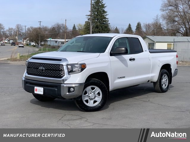 Super White 2018 Toyota Tundra SR5 Double Cab 4.6L 4WD Pickup Truck Four-Wheel Drive Automatic