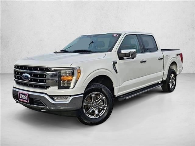Star White Metallic Tri-Coat 2021 Ford F-150 Lariat SuperCrew 4WD Pickup Truck Four-Wheel Drive Automatic