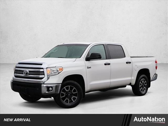 Super White 2017 Toyota Tundra SR5 CrewMax 5.7L 4WD Pickup Truck Four-Wheel Drive Automatic