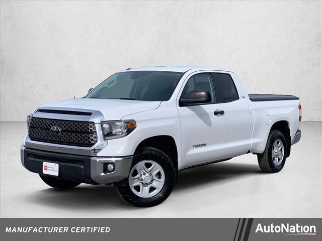 Super White 2018 Toyota Tundra SR5 Double Cab 4.6L 4WD Pickup Truck Four-Wheel Drive Automatic