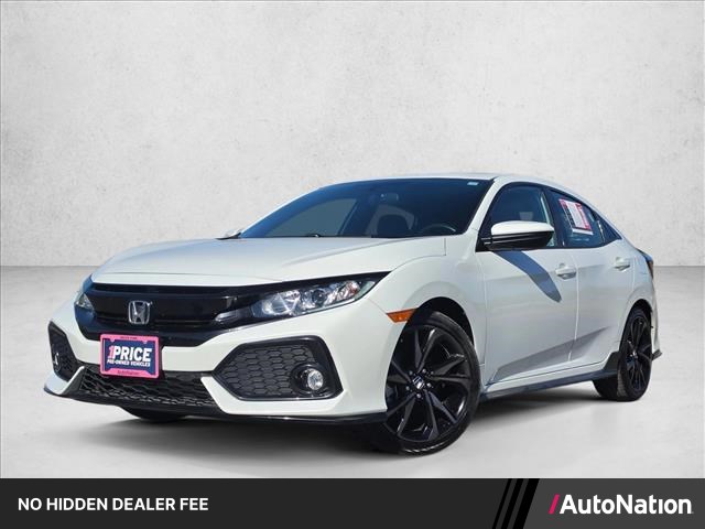 White 2018 Honda Civic Hatchback Hatchback Front-Wheel Drive 6-Speed Manual