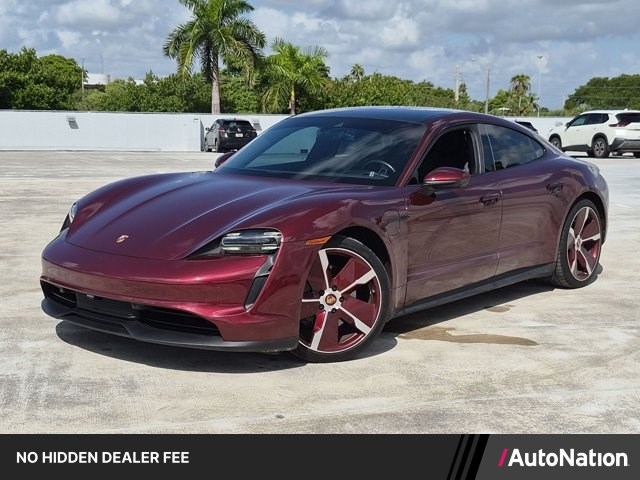 Red 2021 Porsche Taycan Sedan Rear-Wheel Drive Automatic