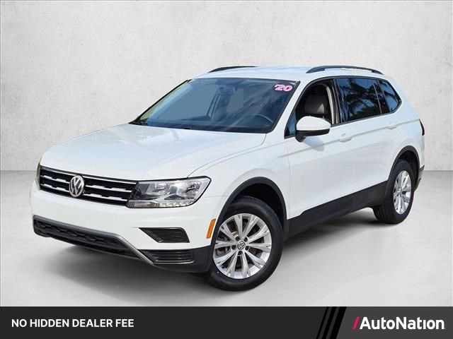 Pure White 2020 Volkswagen Tiguan SUV / Crossover Front-Wheel Drive 8-Speed Automatic