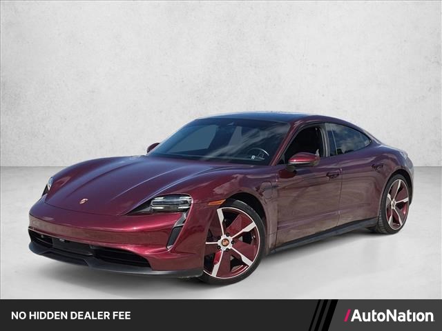 Red 2021 Porsche Taycan Sedan Rear-Wheel Drive Automatic