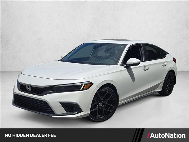 Platinum White Pearl 2022 Honda Civic Hatchback Hatchback Front-Wheel Drive Continuously Variable Transmission