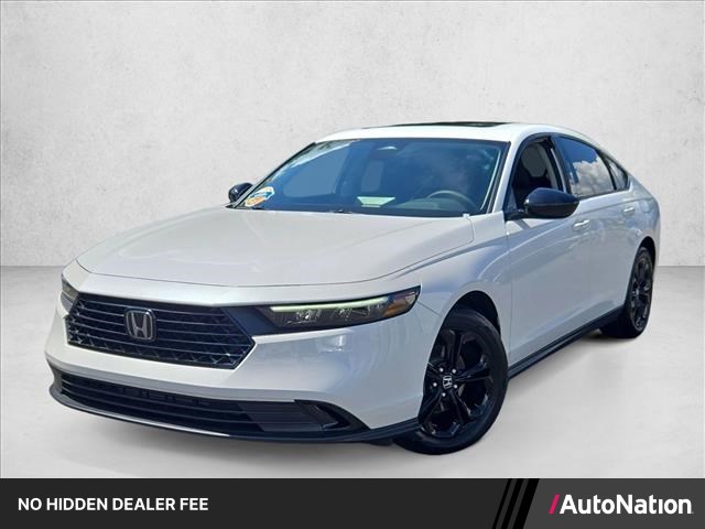 Platinum White Pearl 2025 Honda Accord Sedan Front-Wheel Drive Continuously Variable Transmission