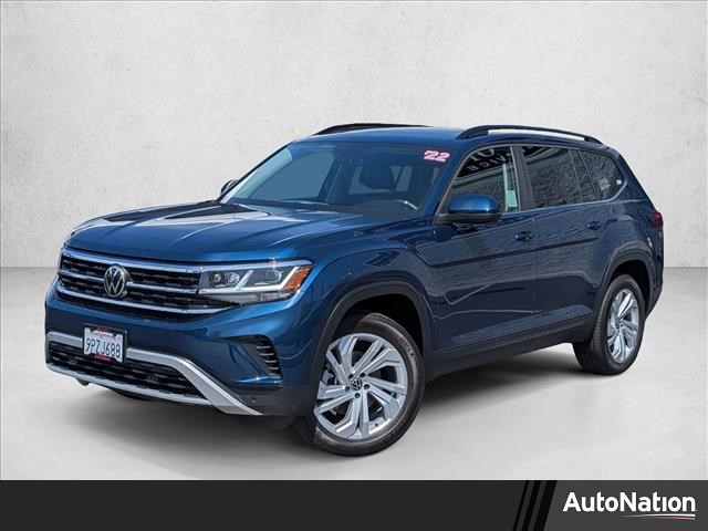 Tourmaline Blue Metallic 2022 Volkswagen Atlas V6 SE FWD with Technology SUV / Crossover Front-Wheel Drive 8-Speed Automatic