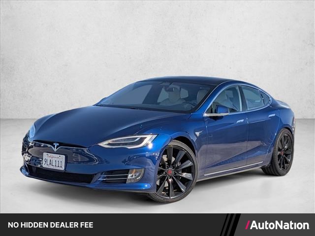 Blue 2021 Tesla Model S Sedan All-Wheel Drive Automatic