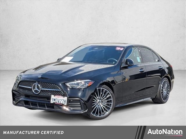 Black 2024 Mercedes-Benz C-Class C 300 RWD Sedan Rear-Wheel Drive Automatic