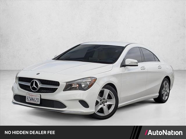 Polar White 2018 Mercedes-Benz CLA Sedan Front-Wheel Drive Automatic
