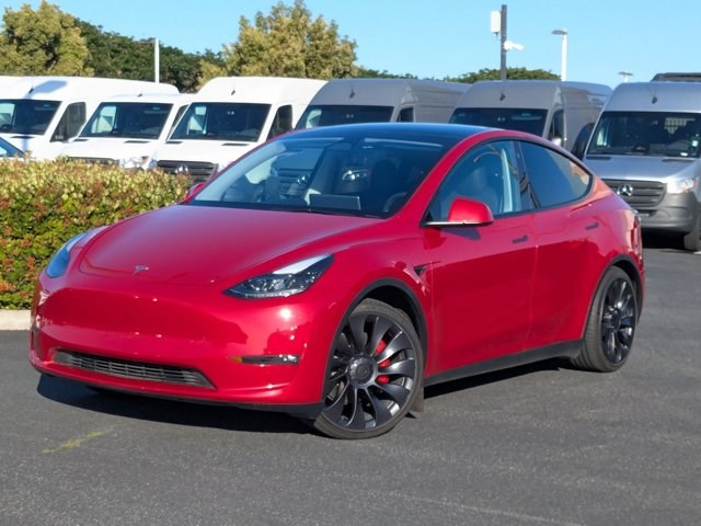 Red Multi-Coat 2023 Tesla Model Y Performance AWD SUV / Crossover All-Wheel Drive Automatic