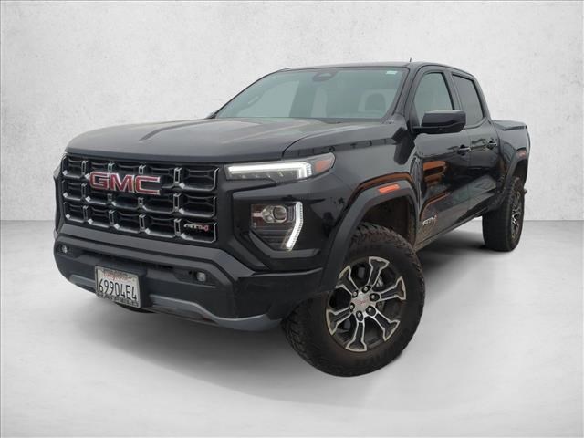 Onyx Black 2024 GMC Canyon AT4 Crew Cab 4WD Pickup Truck Four-Wheel Drive 8-Speed Automatic