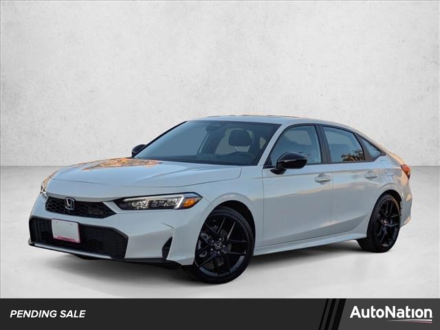 Platinum White Pearl 2026 Honda Civic Hybrid Sport Sedan FWD Sedan Front-Wheel Drive Continuously Variable Transmission