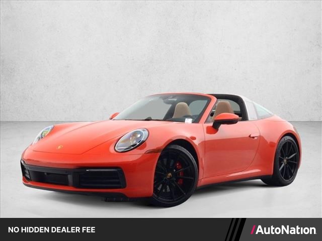 Lava Orange 2021 Porsche 911 Targa 4S Convertible AWD Convertible All-Wheel Drive Automatic