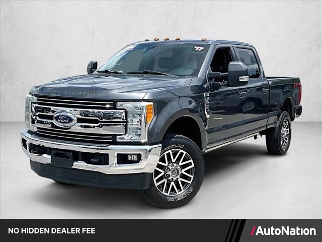 Gray (Magnetic Metallic) 2017 Ford F-250 Super Duty Lariat Crew Cab 4WD Pickup Truck Four-Wheel Drive 6-Speed Automatic