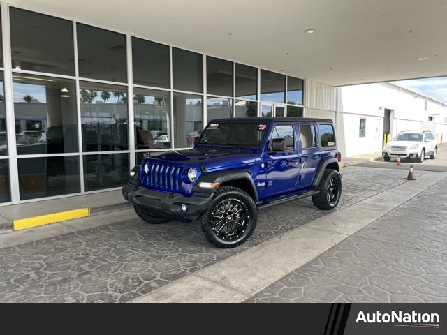 Ocean Blue Metallic Clearcoat 2019 Jeep Wrangler Unlimited Sport S 4WD SUV / Crossover Four-Wheel Drive 6-Speed Manual