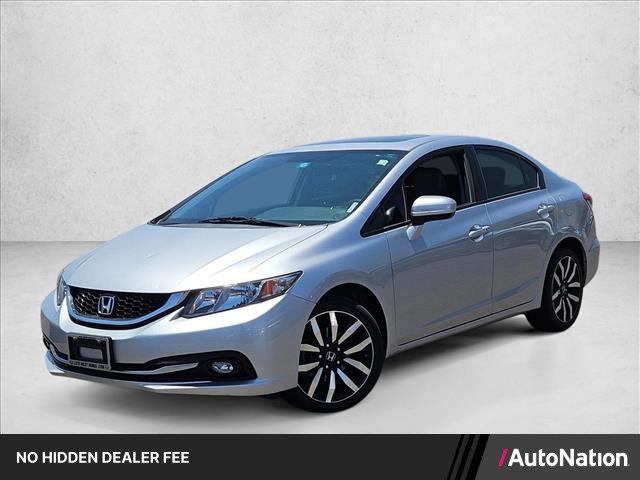Alabaster Silver M 2014 Honda Civic Sedan Front-Wheel Drive Automatic