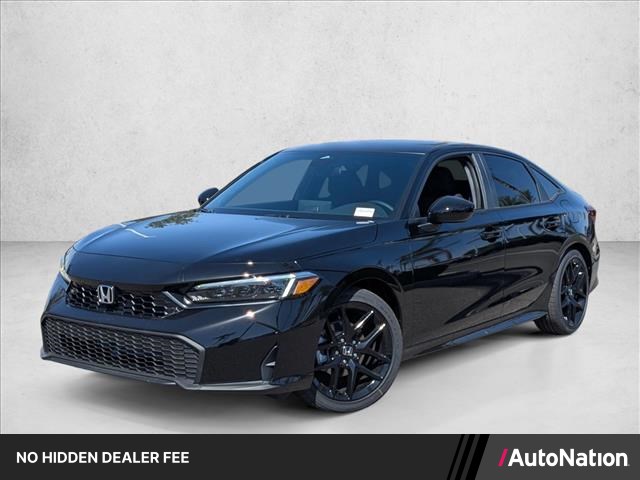 Crystal Black Pearl 2026 Honda Civic Sedan Front-Wheel Drive Continuously Variable Transmission