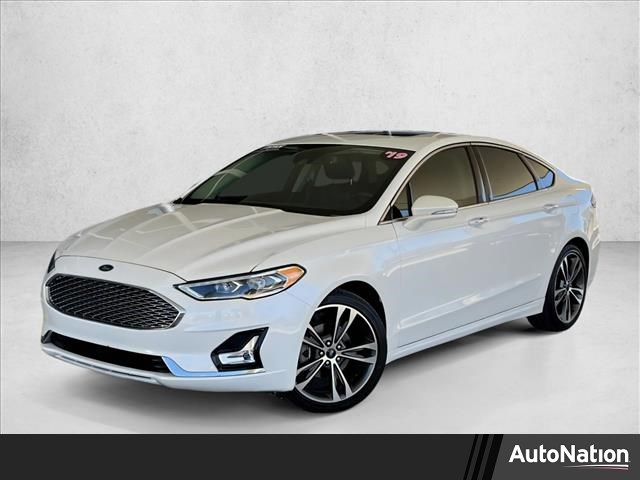 White Platinum Metallic Tri-Coat 2019 Ford Fusion Titanium Sedan Front-Wheel Drive 6-Speed Automatic