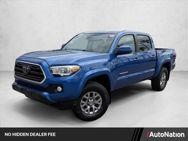 Blazing Blue Pearl 2018 Toyota Tacoma Pickup Truck Four-Wheel Drive Automatic