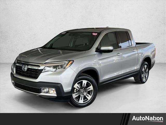 Silver 2018 Honda Ridgeline RTL-E AWD Pickup Truck All-Wheel Drive 6-Speed Automatic