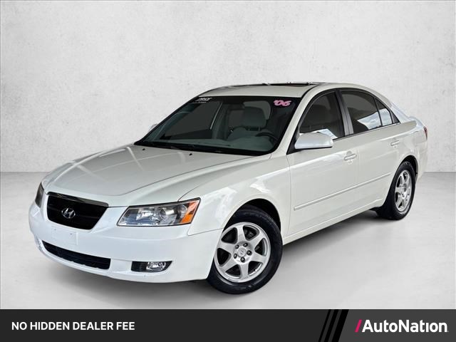 Arctic White 2006 Hyundai Sonata Sedan Front-Wheel Drive Automatic