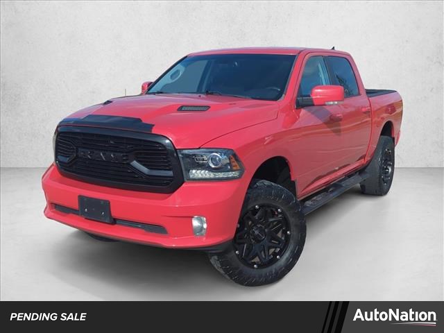 Flame Red Clearcoat 2017 RAM 1500 Night Crew Cab 4WD Pickup Truck Four-Wheel Drive 8-Speed Automatic