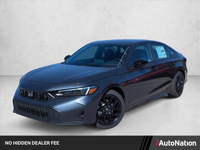 Meteorite Gray Metallic 2026 Honda Civic Sedan Front-Wheel Drive Continuously Variable Transmission