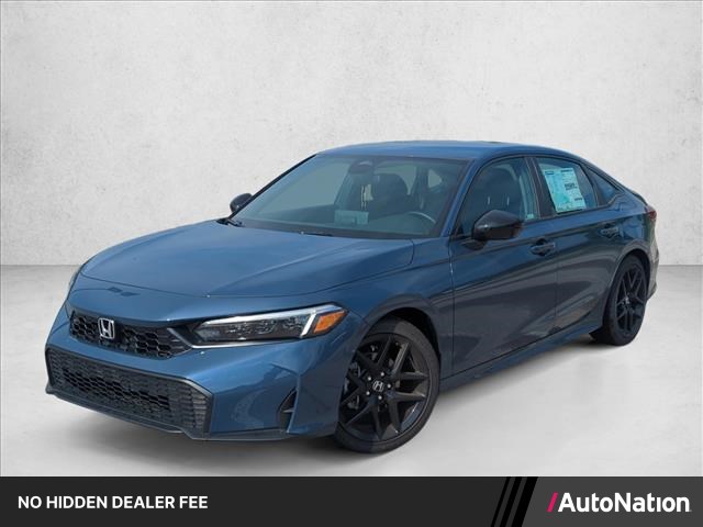 Blue Lagoon Pearl 2026 Honda Civic Sedan Front-Wheel Drive Continuously Variable Transmission