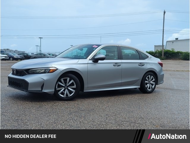 Silver 2025 Honda Civic Sedan Front-Wheel Drive Continuously Variable Transmission