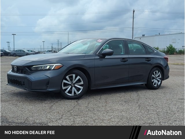 Black 2025 Honda Civic Sedan Front-Wheel Drive Continuously Variable Transmission