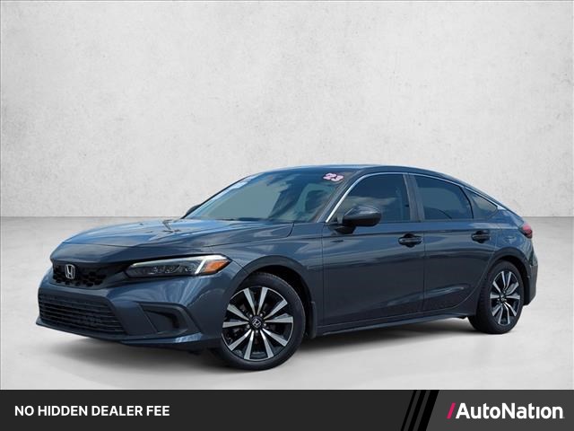 Meteorite Gray Metallic 2023 Honda Civic Hatchback Hatchback Front-Wheel Drive Continuously Variable Transmission