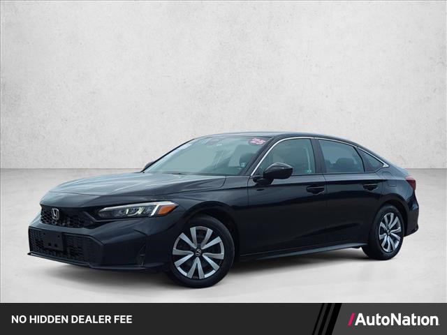 Silver 2025 Honda Civic Sedan Front-Wheel Drive Continuously Variable Transmission