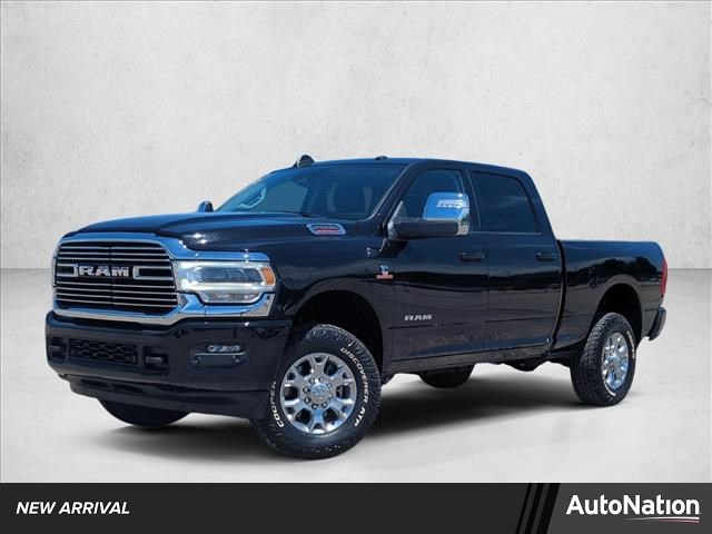 Diamond Black Crystal Pearlcoat 2024 RAM 2500 Laramie Crew Cab 4WD Pickup Truck Four-Wheel Drive 6-Speed Automatic