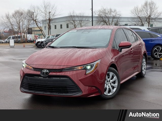 Red (Ruby Flare Pearl) 2023 Toyota Corolla LE FWD Sedan Front-Wheel Drive Automatic