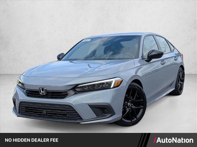 Gray 2024 Honda Civic Sedan Front-Wheel Drive Automatic