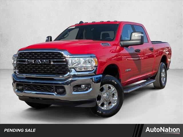 Flame Red Clearcoat 2023 RAM 2500 Big Horn Crew Cab 4WD Pickup Truck Four-Wheel Drive 8-Speed Automatic