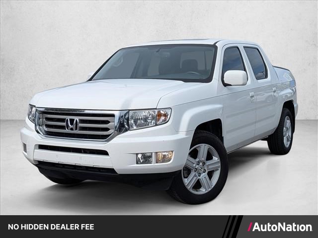 White 2014 Honda Ridgeline RTL Pickup Truck Four-Wheel Drive 5-Speed Automatic