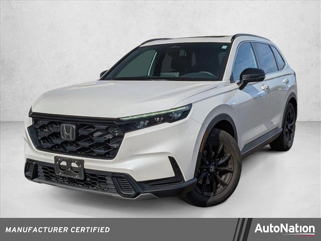 Gray (Platinum White Pea) 2023 Honda CR-V Hybrid Sport FWD SUV / Crossover Front-Wheel Drive Continuously Variable Transmission