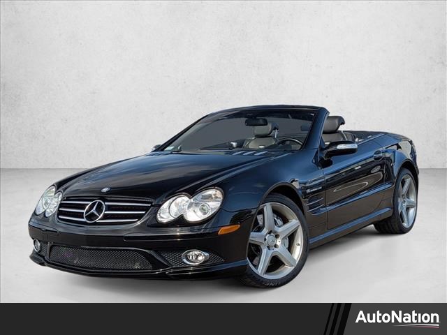 Black 2007 Mercedes-Benz SL-Class SL 55 AMG Convertible Rear-Wheel Drive Automatic