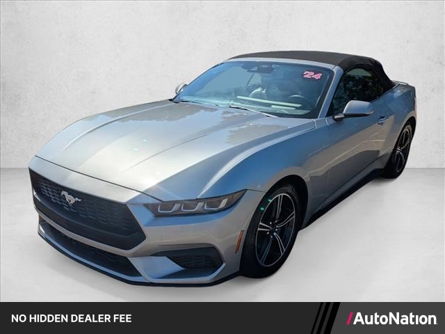Iconic Silver Metallic 2024 Ford Mustang EcoBoost Premium Convertible RWD Convertible Rear-Wheel Drive Automatic