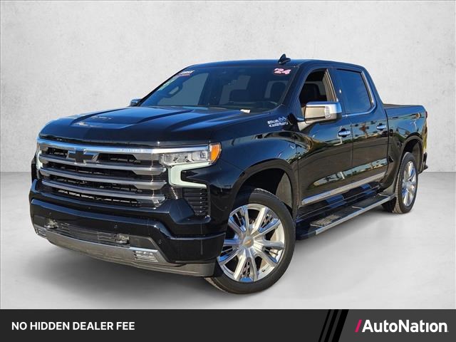 Black 2024 Chevrolet Silverado 1500 High Country Crew Cab 4WD Pickup Truck Four-Wheel Drive Automatic