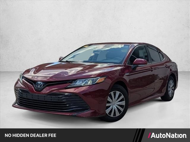 Red (Ruby Flare Pearl) 2019 Toyota Camry Hybrid Sedan Front-Wheel Drive Automatic