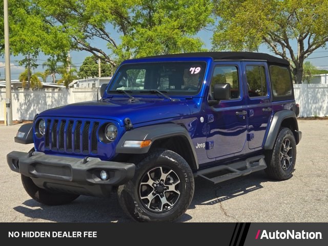Ocean Blue Metallic Clearcoat 2019 Jeep Wrangler Unlimited Sport S 4WD SUV / Crossover Four-Wheel Drive 8-Speed Automatic
