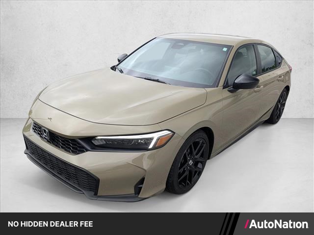 Sand Dune Pearl 2025 Honda Civic Hatchback Sport FWD Hatchback Front-Wheel Drive Continuously Variable Transmission