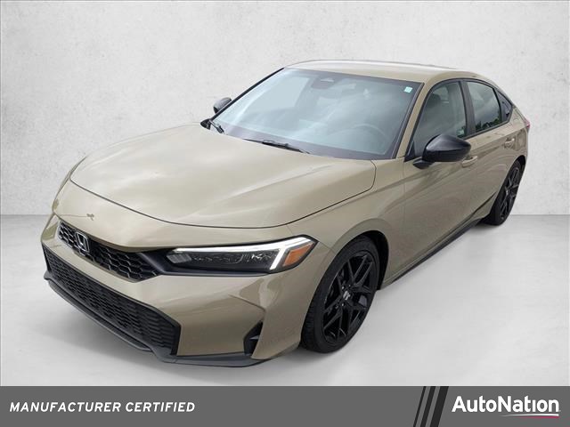 Sand Dune Pearl 2025 Honda Civic Hatchback Sport FWD Hatchback Front-Wheel Drive Continuously Variable Transmission