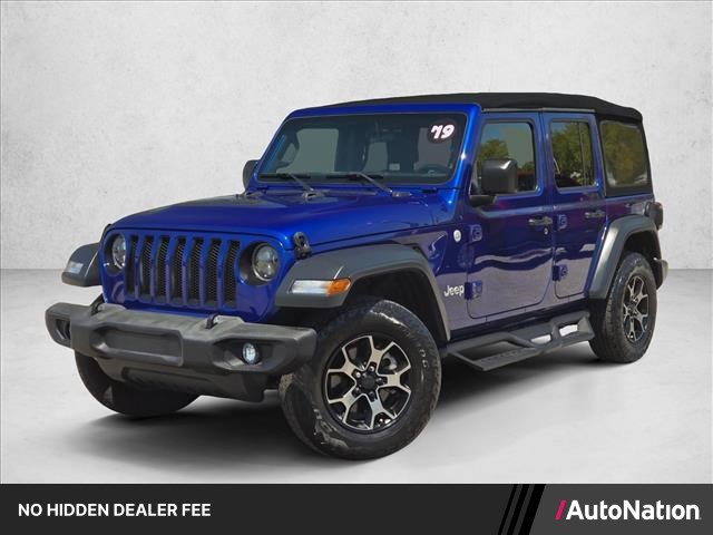 Ocean Blue Metallic Clearcoat 2019 Jeep Wrangler Unlimited Sport S 4WD SUV / Crossover Four-Wheel Drive 8-Speed Automatic