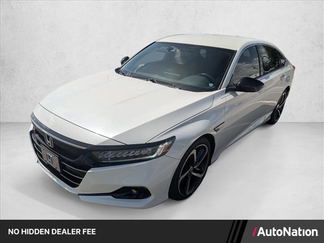 Platinum White Pearl 2021 Honda Accord Sedan Front-Wheel Drive Continuously Variable Transmission