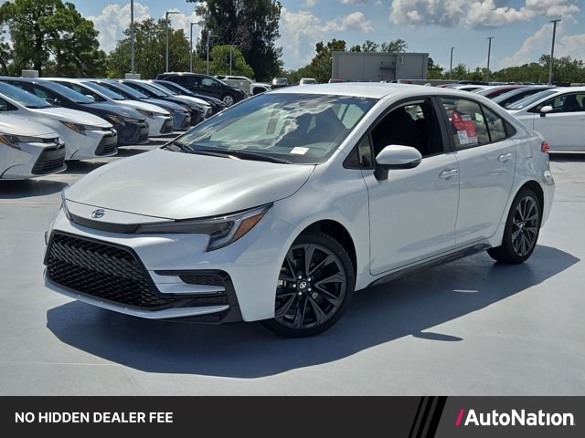 White (Wind Chill Pearl) 2027 Toyota Corolla Hybrid Sedan Front-Wheel Drive Continuously Variable Transmission