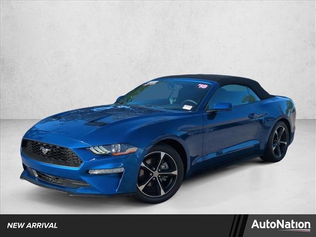 Lightning Blue Metallic 2018 Ford Mustang EcoBoost Convertible RWD Convertible Rear-Wheel Drive Automatic